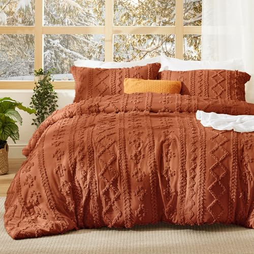 Tufted Boho Comforter Set Queen Size