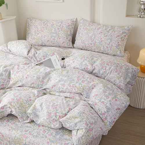 Botanical Floral Comforter Set Twin XL Aesthetic Cottagecore Bedding Set