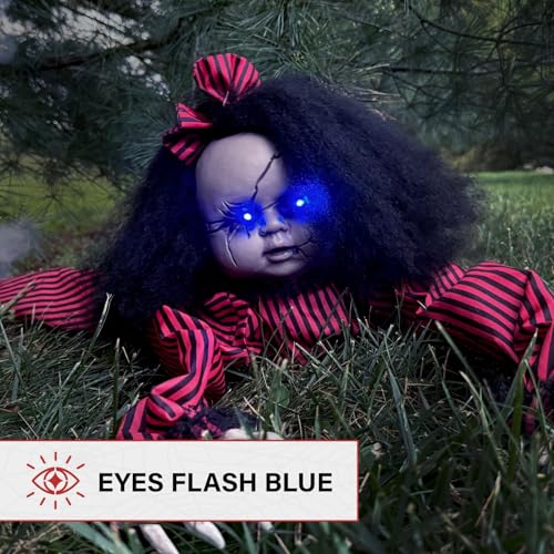 Scary Haunted Crawling Baby Doll (43" Crawling Girl)