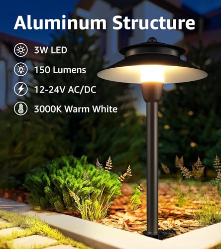 4 Pack Low Voltage Pathway Lights
