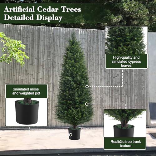 2Pack 5FT Artificial Cedar Tree (2 Count)
