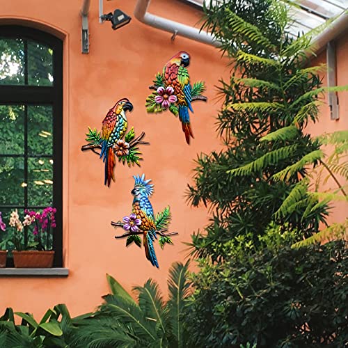 Parrot Tropical Wall Art Decor (3 Count)