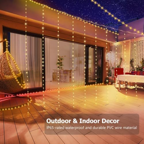 Warm White Curtain Lights (6.5 Foot)