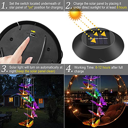 Colorful Butterfly Solar Lights for Outside