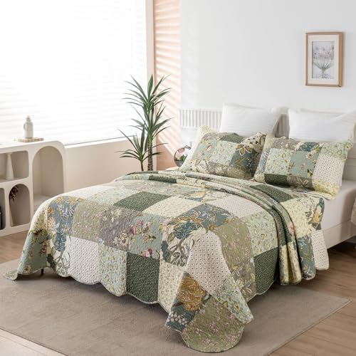 Oversized Queen Quilt Set Patchwork Bedspread