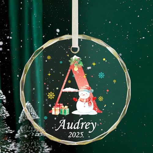 Personalized Christmas Ornaments with Initial Name