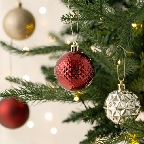50ct Christmas Tree Decorations Ball Ornaments 2.36 Inches (50 Count)