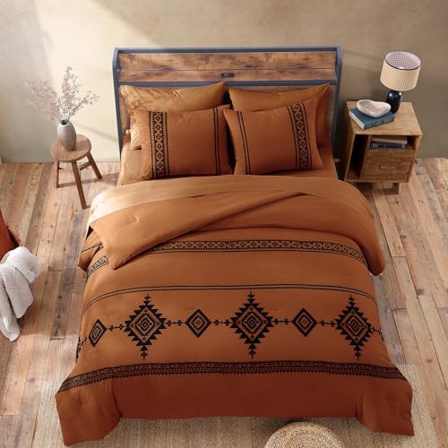 Embroidery Super King Plus Comforter Set 7 Pieces Bed in a Bag
