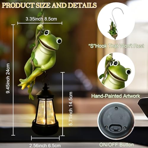 Solar Frogs Outdoor Garden Statues