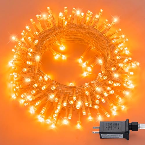 300 LED Orange Lights for Halloween Indoor Outdoor Decor (99 Foot)
