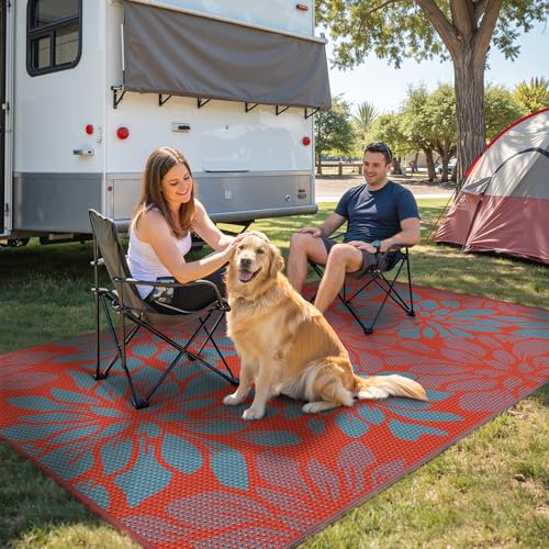 Outdoor Rug Waterproof Plastic Rugs for Patio (54 Sq Ft)