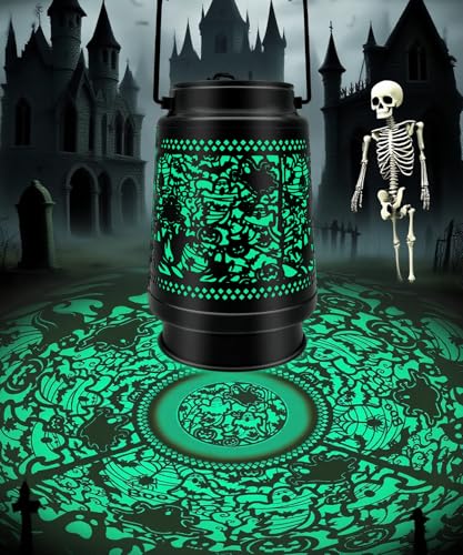 Halloween Decor Outdoor Solar Lanterns Waterproof Halloween Decorations Scary Ghost with Pumpkin Spooky Lights for Garden