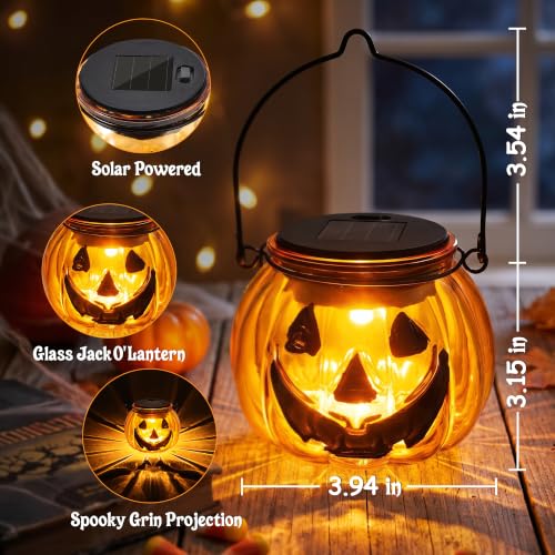 Halloween Pumpkin Solar Lantern (2 Count)