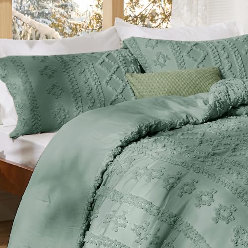 Tufted Boho Comforter Set King Size