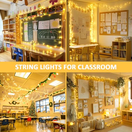 33ft 100 LED Warm White Christmas String Lights for Room Decor (100 Count)