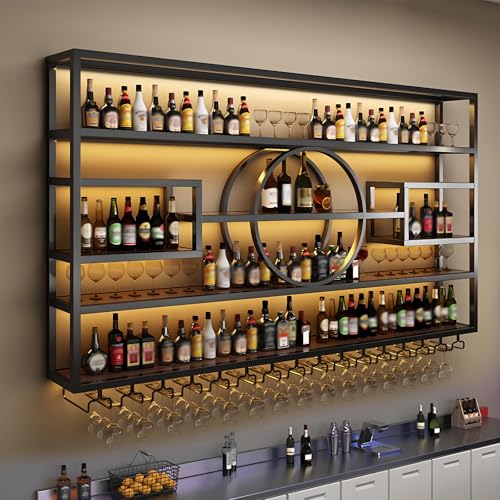 94.5in Large Wall Mounted Wine Rack