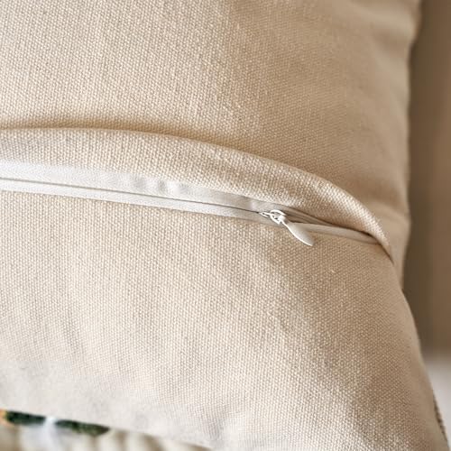 Boho Chenille Tufted Throw Pillow Covers 18x18 Inch Set of 2 (2 Count)