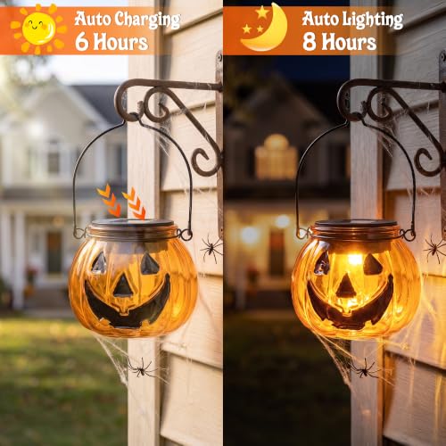 Halloween Pumpkin Solar Lantern (2 Count)