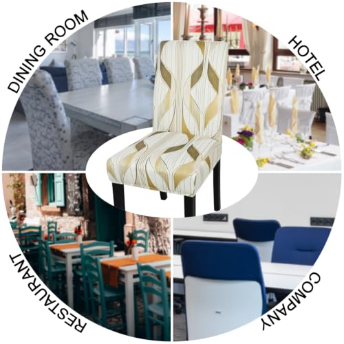 Pattern Chair Covers for Dining Room Set of 6