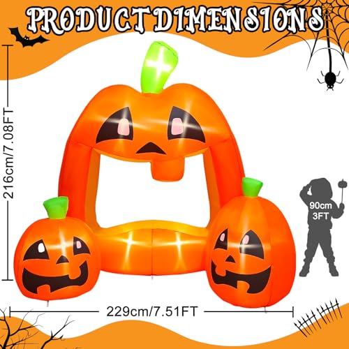7ft Halloween Inflatables Pumpkin Photo Booth
