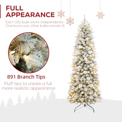 6 ft Prelit Pencil Christmas Tree with 150 Warm White LEDs
