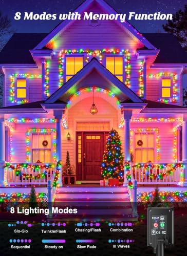 4 Pack Solar Christmas String Lights Outdoor (288 Foot)