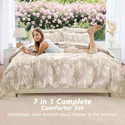 Beige Full Comforter Set