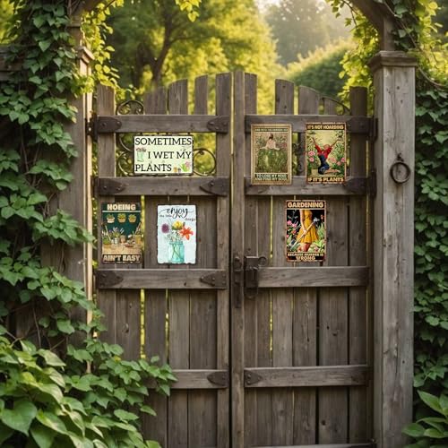 Garden Decor Metal Tin Signs Vintage Gardening Gifts For Women Unique And Into The Garden I Go To Lose My Mind And Find My Soul Sign Hippie Decor 8x12 Inch