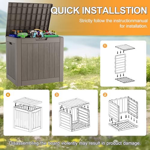 32 Gallon Outdoor Storage Box 2 Pack All
