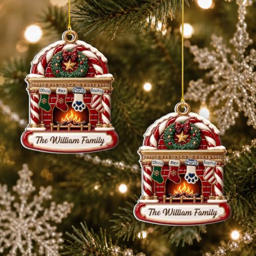 Custom Fireplace Christmas Keepsake