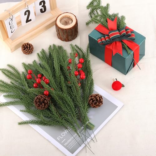 Christmas Norfolk Pine Picks Artificial Greenery Branches (100 Count)