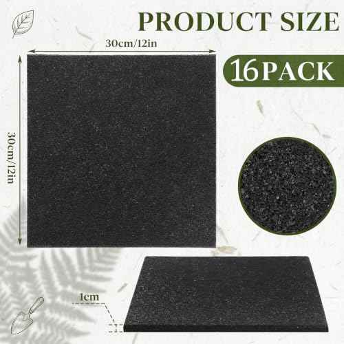 16 Pcs Rubber Stepping Stones Outdoor 12 x 12 Inch (16 Count)