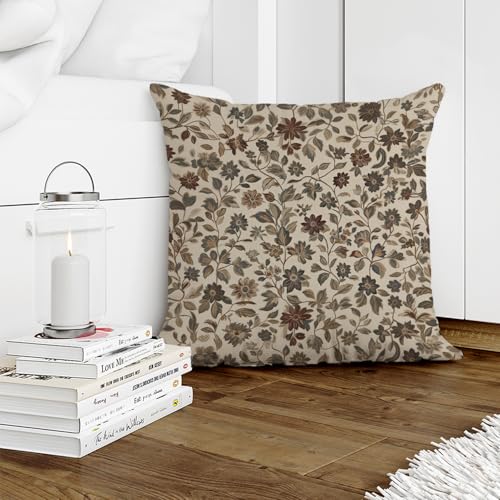 William Morris Abstract Vintage Floral Velvet Design Throw Pillow Covers Home Decor
