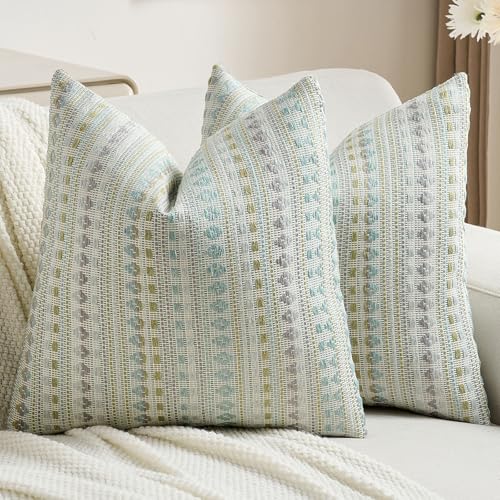 Pack of 2 Boho Throw Pillow Covers 20x20 Inch (2 Count)