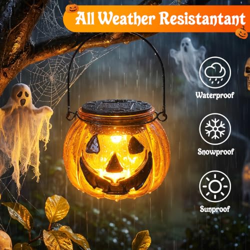 Halloween Pumpkin Solar Lantern (2 Count)