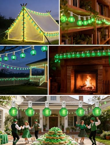 25Ft LED Outdoor String Lights with 12+1 Shatterproof Bulbs (25 Foot)