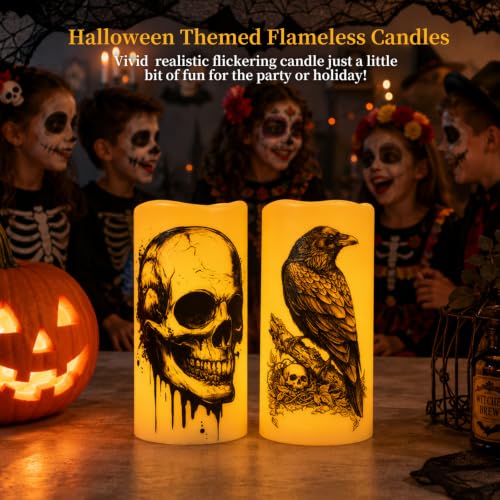 3"x6" Halloween Flameless Candles (2 Count)