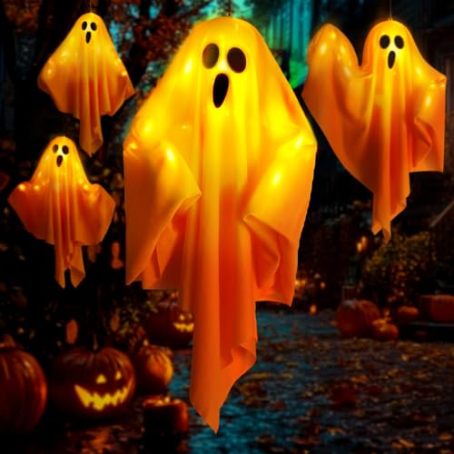 4Packs Hanging Ghosts Halloween Decor