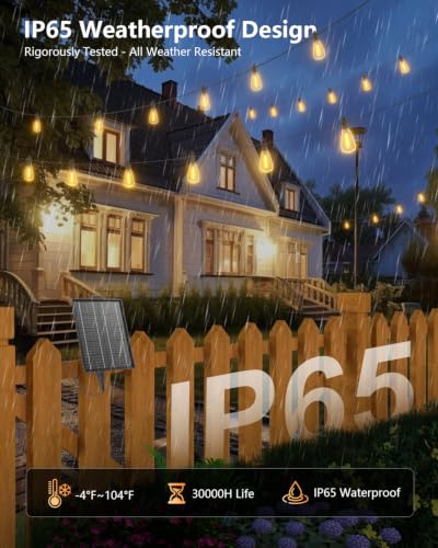 100FT Solar String Lights Outdoor