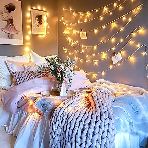 33ft 100 LED Warm White Christmas String Lights for Room Decor (100 Count)