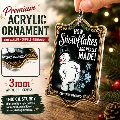 Snowflakes Funny Christmas Inappropriate Christmas Ornaments 2026