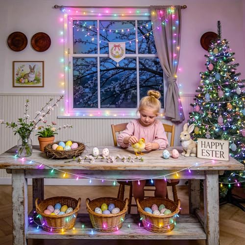 200 LED Easter Lights for Classroom Decor (66 Foot)