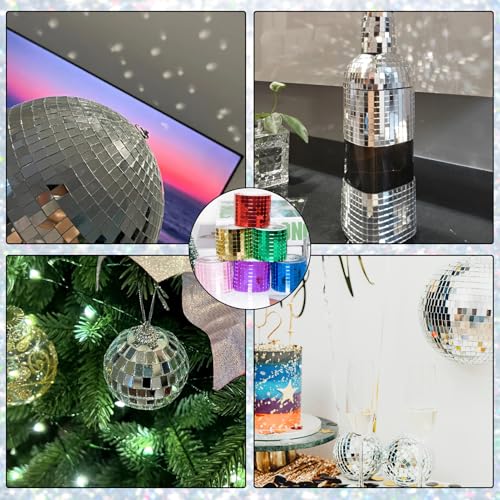 Green Self Adhesive Glass Mirror Mosaic Tiles