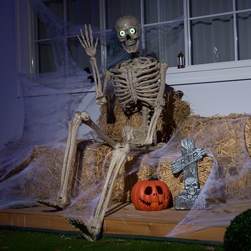 6.9 FT Halloween Posable Skeleton Life Size