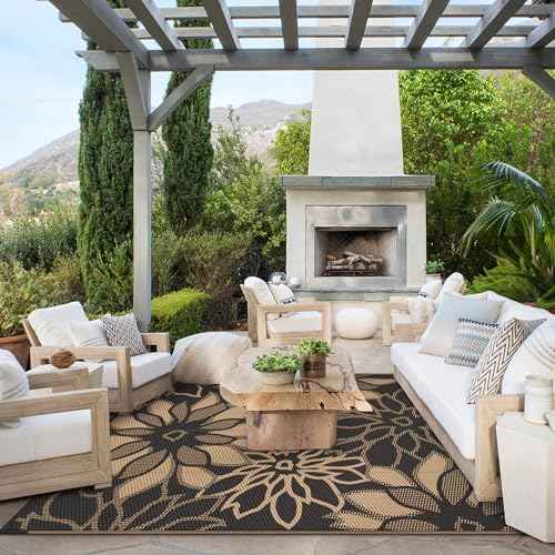 Outdoor Rug Waterproof Plastic Rugs for Patio