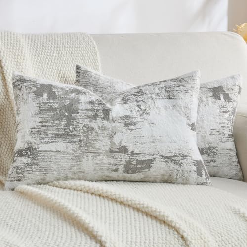 Pack of 2 Faux Cashmere Throw Pillow Covers 12x20 Inch (2 Count)