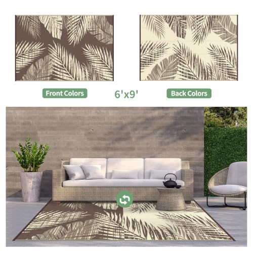 Outdoor Rug Waterproof Plastic Rugs for Patio (54 Sq Ft)