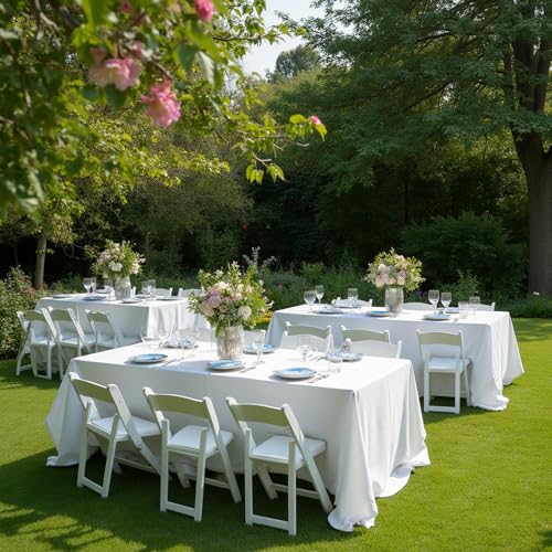 White Table Cloths Rectangular (8 Count)
