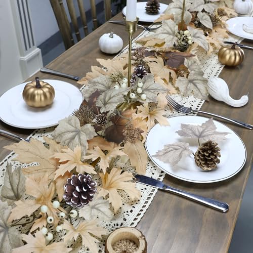 Realistic Fall Garland with Lights (6 Foot)