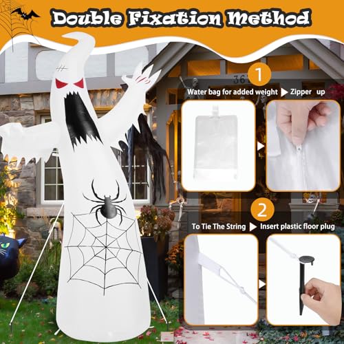 Halloween Inflatable Ghost Decoration (8FT Thriller Spider Ghost)